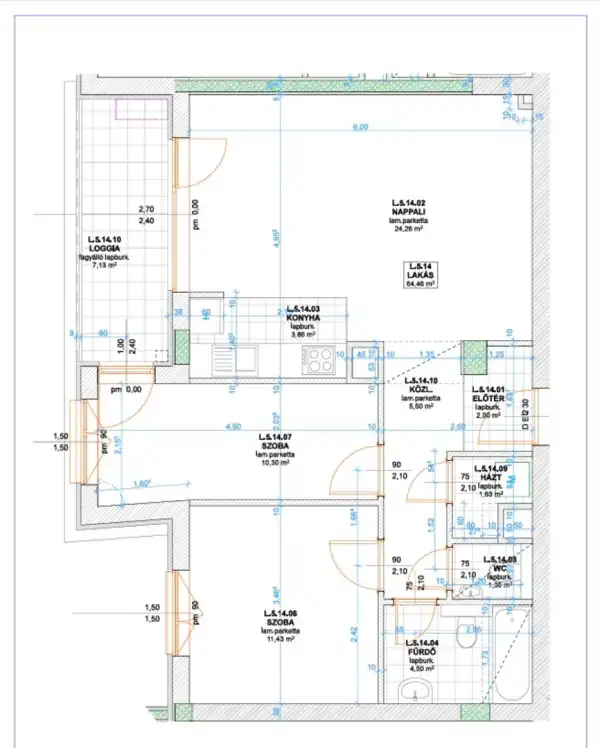 Eladó újszerű téglalakás, Budapest, IX. kerület 3 szoba 64 m² 129.9 M Ft